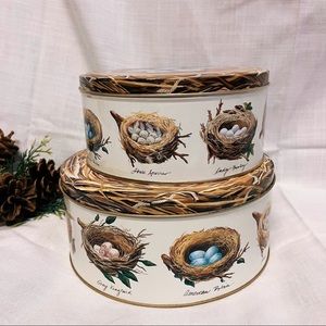 DEPT 56 • Birds Nest Tins • Two Tins